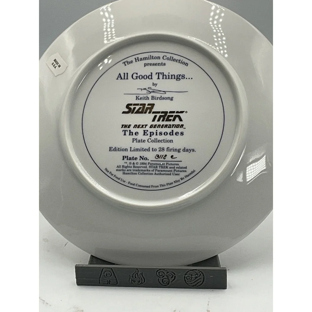 Hamilton Collection Star Trek All Good Things‎ Plate